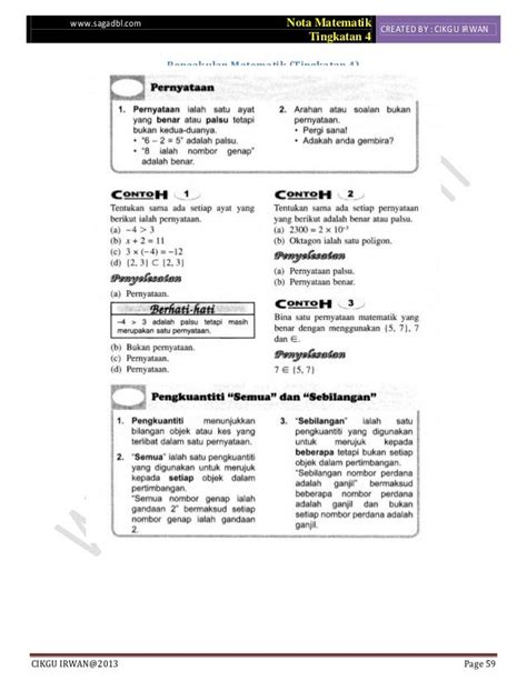 Contoh Soalan Penaakulan Matematik Tingkatan 4 Image