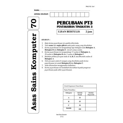 Soalan Akhir Tahun Asas Sains Komputer Tingkatan 3 Image